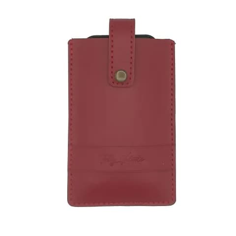 Husa Telefon Universala, Rosie, tip Mobil Slide din piele naturala Tolby Valenti, 17 x 11 x 0, 5 cm