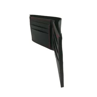 Portofel bifold, Negru, Tolby Valenti, din piele naturala italiana, 24 x 9, 5 x 1 cm - 2