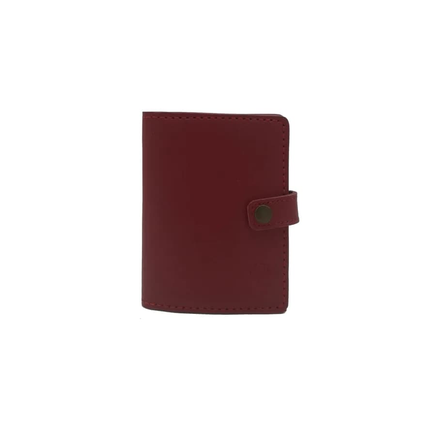 Port Pasaport Tolby Valenti, Rosu din Piele Naturala 14 x 11 x 1 cm