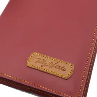 Husa de piele naturala pentru agenda standard, Tolby Valenti, 23 x 17 x 1 cm, rosie - 4