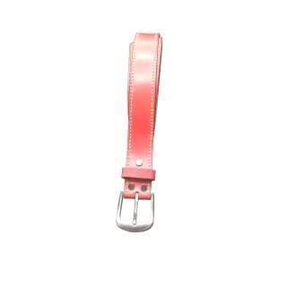 Curea Premium pentru Barbati din Piele Naturala, Rosie, Catarama din Otel, realizata manual, Lungime 140 cm, Latime 4cm, Grosime 4 mm - 5