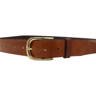 Curea pentru Barbati din Piele Naturala, Maro, Catarama Aurie, realizata manual, Lungime 140 cm, Latime 4cm, Grosime 4 mm - 2