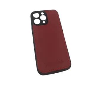 Husa Compatibila Iphone 16 Pro Max, Rosie/Negru din Silicon si Piele Naturala - 4