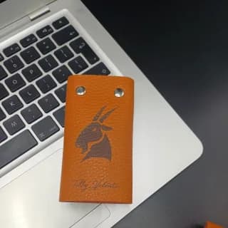 Port Chei din Piele Naturala Zodia Capricorn, 11 x 6, 5 x 3cm - 6