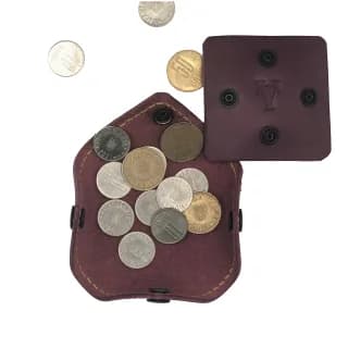 Portofel deosebit din piele naturala pentru bijuterii sau marunt Tolby Valenti 8 x 8 cm - 2
