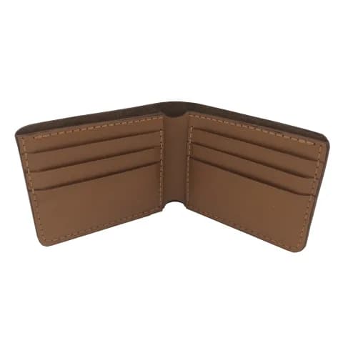 Portofel Tolby Valenti barbatesc, maro din piele naturala 11,5 x 9,5 x 1,2 cm