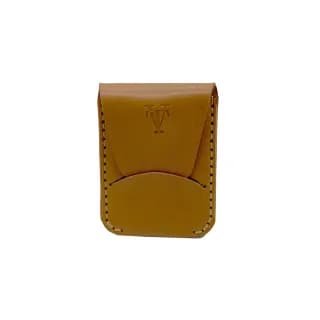 Port Card cu clapeta, Tolby Valenti, din Piele Naturala Maro Cognac, 9,5 x 7 x 0,5 cm - 4