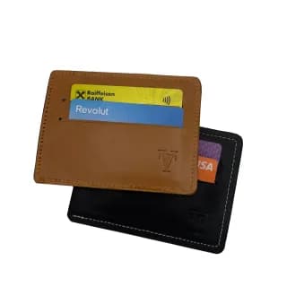 Port Document Maro Cognac pentru Buletin si Carduri Tolby Valenti din piele naturala 12 x 9 x 0,5 cm - 5