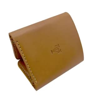 Portofel Trifold Maro Cognac, Tolby Valenti din Piele Naturala 26 x 10 x 2 cm - 2