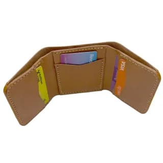 Portofel Trifold Maro Cognac, Tolby Valenti din Piele Naturala 26 x 10 x 2 cm - 6