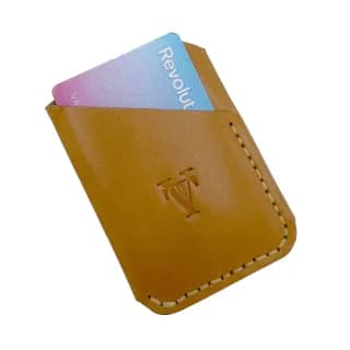 Port Card Minimalist din Piele Naturala, Maro Cognac, Tolby Valenti 9,5 x 6,5 x 0,5 cm - 4