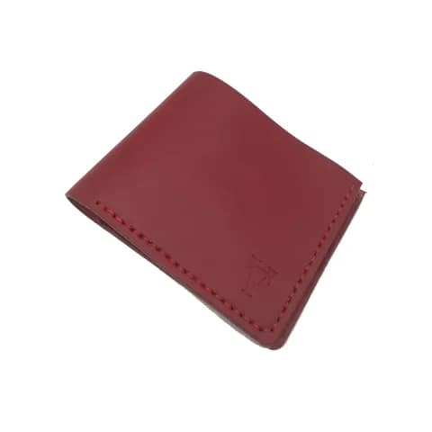 Portofel bifold, Rosu, Tolby Valenti, din piele naturala italiana, 24 x 9, 5 x 1 cm