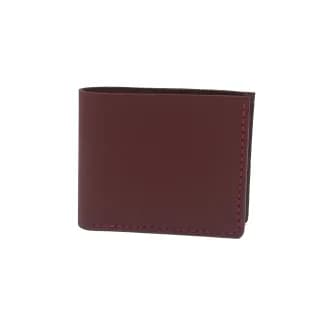 Portofel bifold, Visiniu, Tolby Valenti, din piele naturala italiana, 24 x 9, 5 x 1 cm - 2
