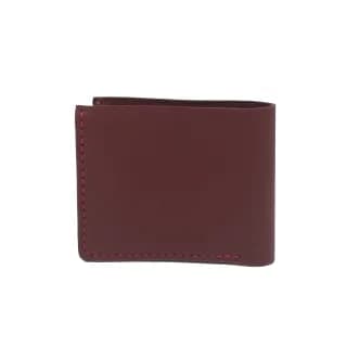 Portofel bifold, Visiniu, Tolby Valenti, din piele naturala italiana, 24 x 9, 5 x 1 cm - 3