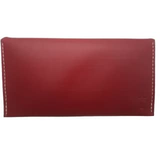 Plic pentru Bani Tolby Valenti din Piele Naturala, Rosu, 21cm x 11, 5 cm x 0, 5 cm - 2