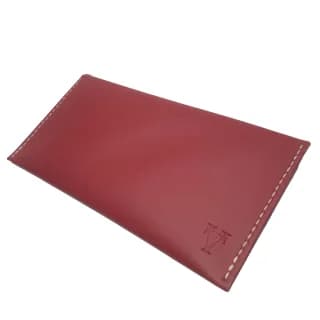 Plic pentru Bani Tolby Valenti din Piele Naturala, Rosu, 21cm x 11, 5 cm x 0, 5 cm - 6