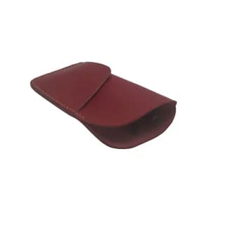 Etui Ochelari Rosu din Piele Naturala cu suport pentru laveta 17 x 8 x 2, 5 cm - 7