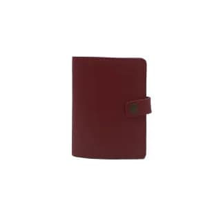 Port Pasaport Tolby Valenti, Rosu din Piele Naturala 14 x 11 x 1 cm