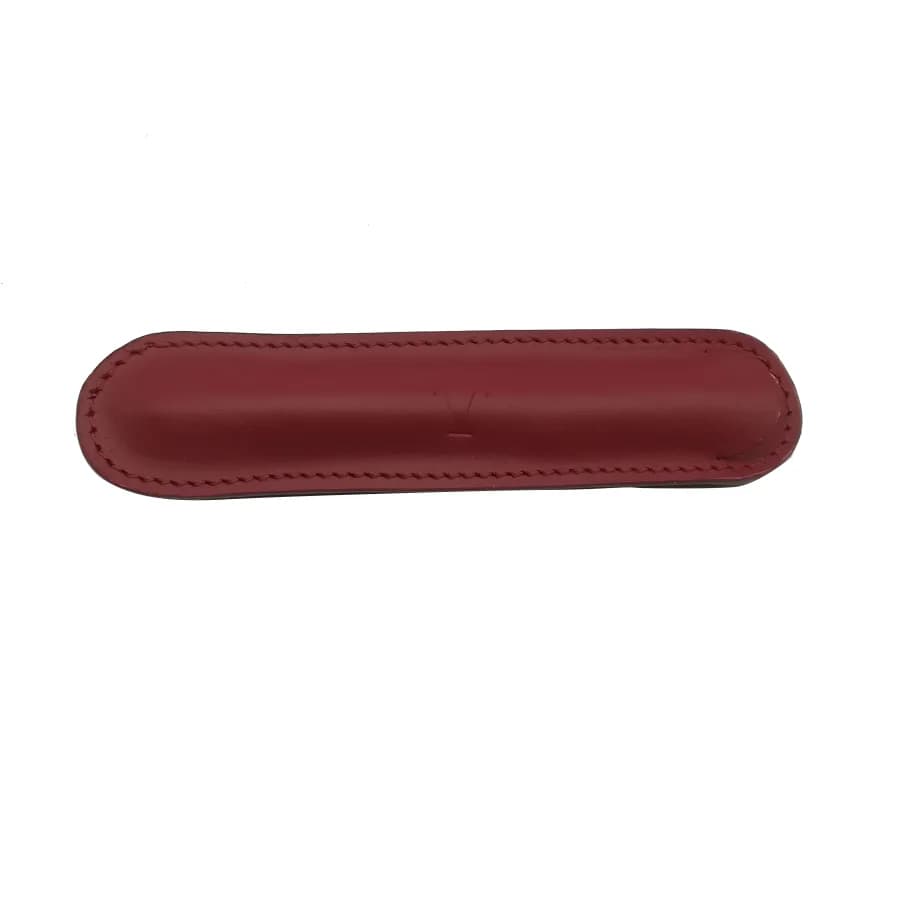 Etui din piele naturala pentru un instrument de scris, rosu, Tolby Valenti, 17 x 4 x 0, 4 cm