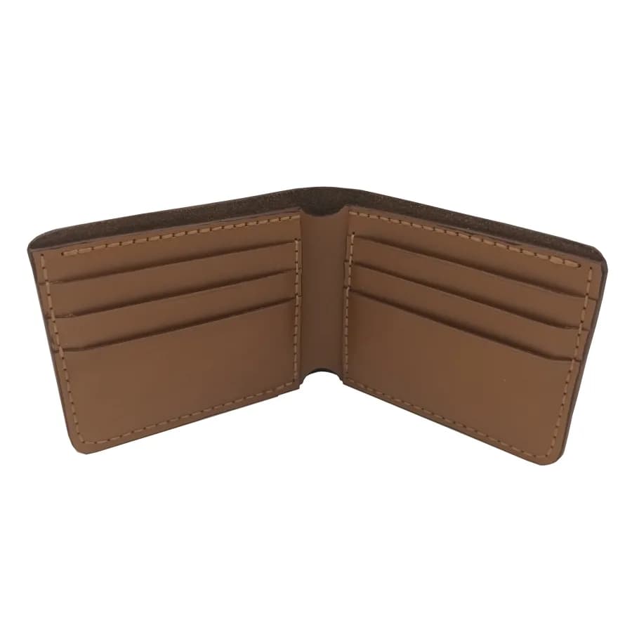 Portofel Tolby Valenti barbatesc, maro din piele naturala 11,5 x 9,5 x 1,2 cm