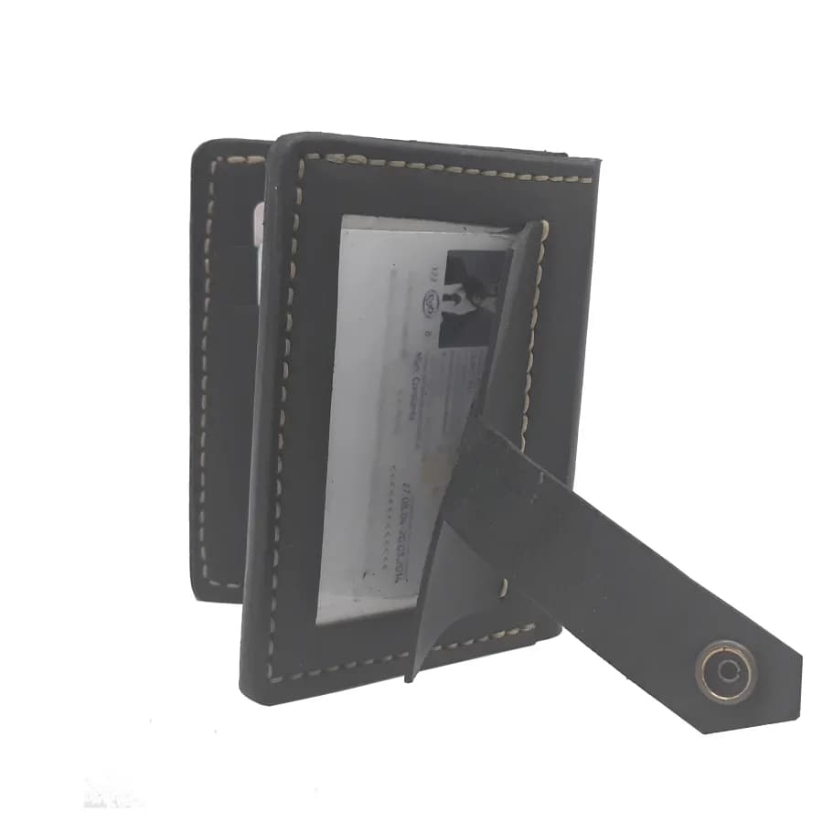 Portofel cu fereastra buletin, Tolby Valenti din piele naturala italiana 19 x 12 x 0,7 cm