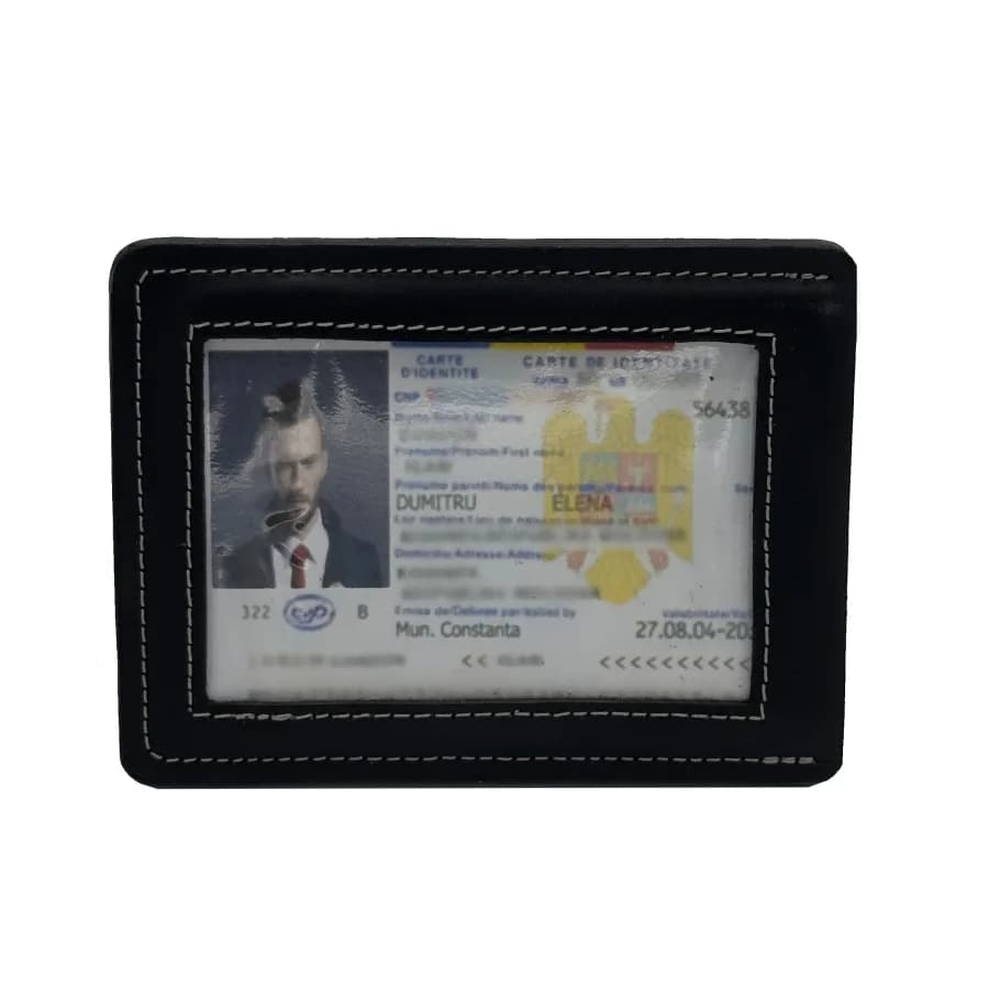 Port Document pentru Buletin si Carduri Tolby Valenti din piele naturala 12 x 9 x 0,5 cm