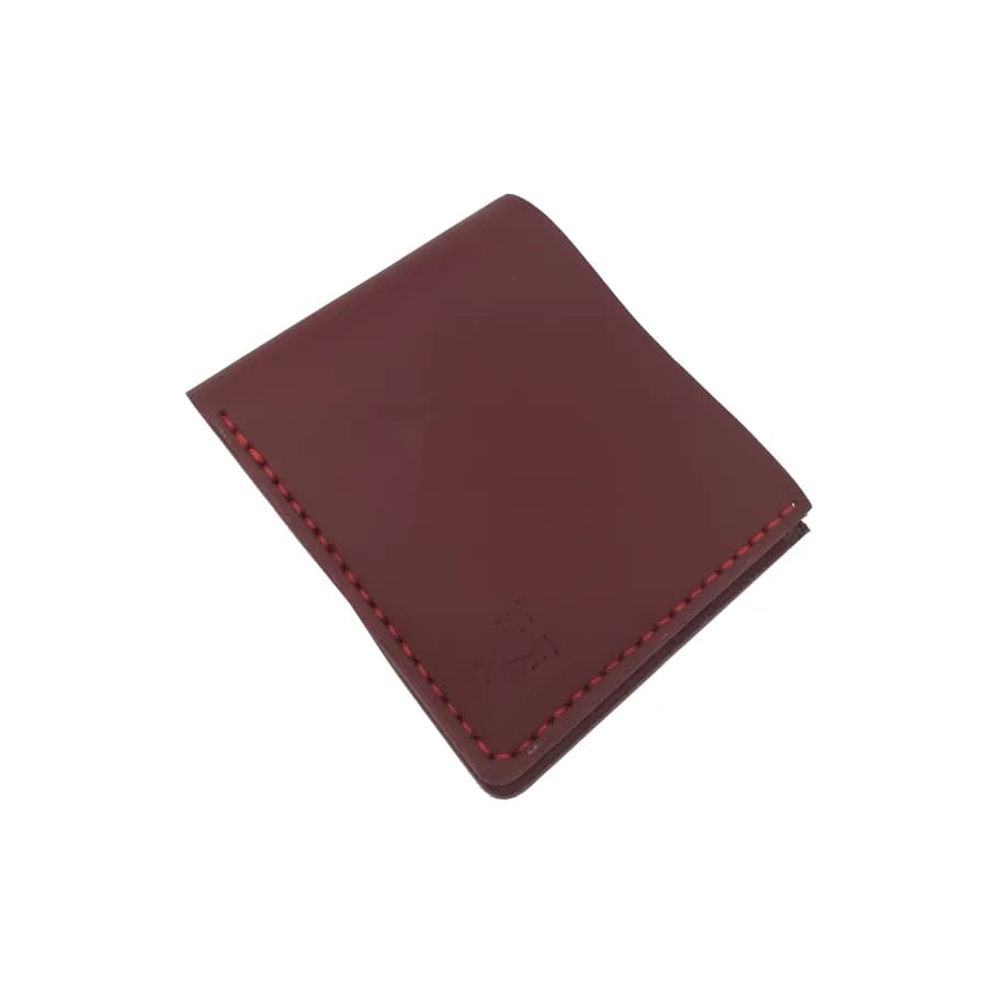 Portofel bifold, Visiniu, Tolby Valenti, din piele naturala italiana, 24 x 9, 5 x 1 cm