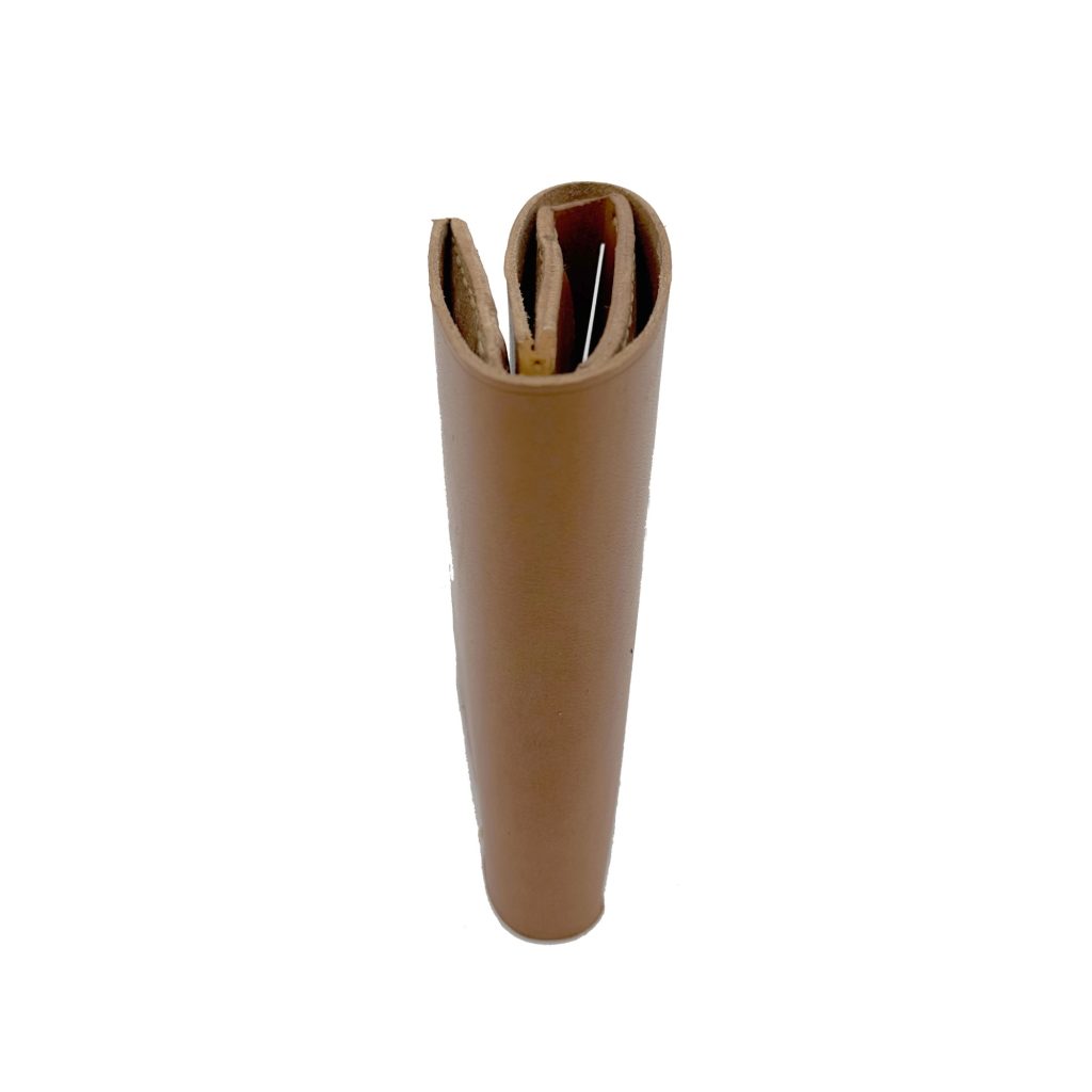 Portofel Trifold Maro Cognac , Tolby Valenti din Piele Naturala 26 x 10 x 2 cm - imagine 4